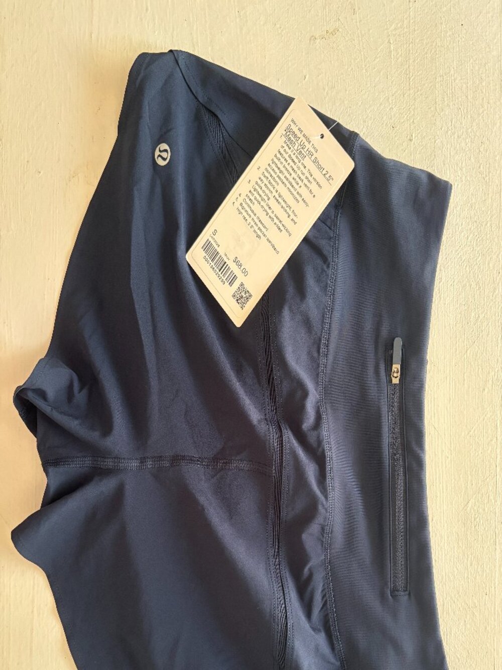 Lululemon Speed Up High-Rise Shorts 2.5" — Size Small — Navy — NWT